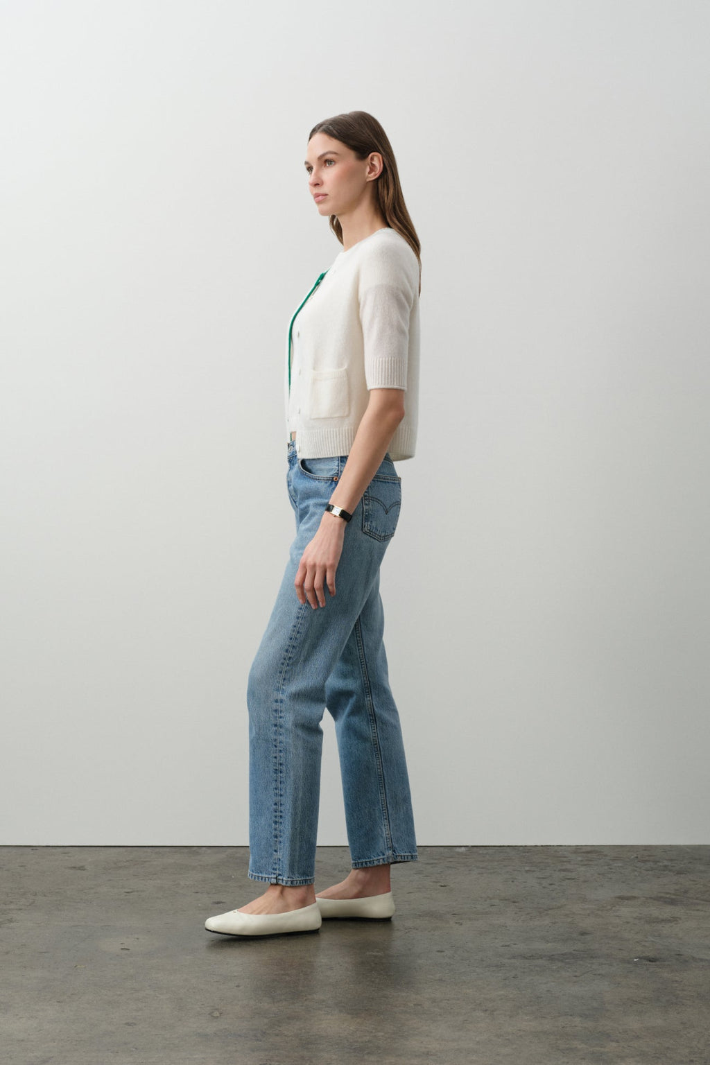 ANA ELBOW SLEEVE CASHMERE CARDIGAN