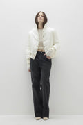 BECCA REVERSIBLE SILK BOMBER JACKET