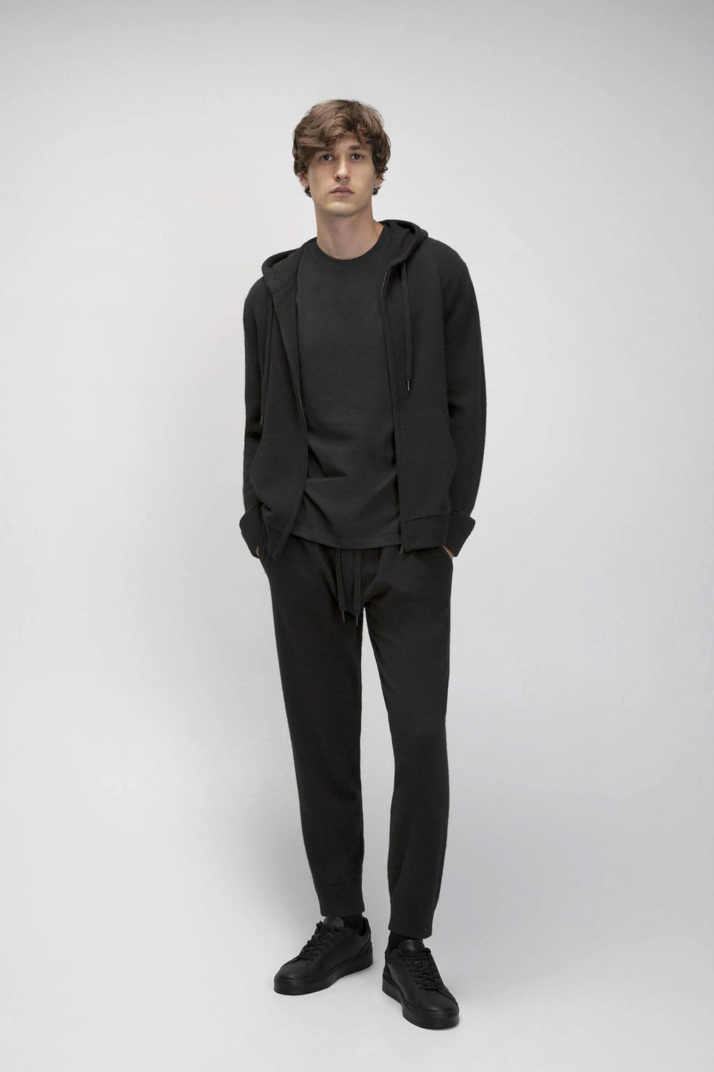 JAKE ZIP-UP CASHMERE HOODIE