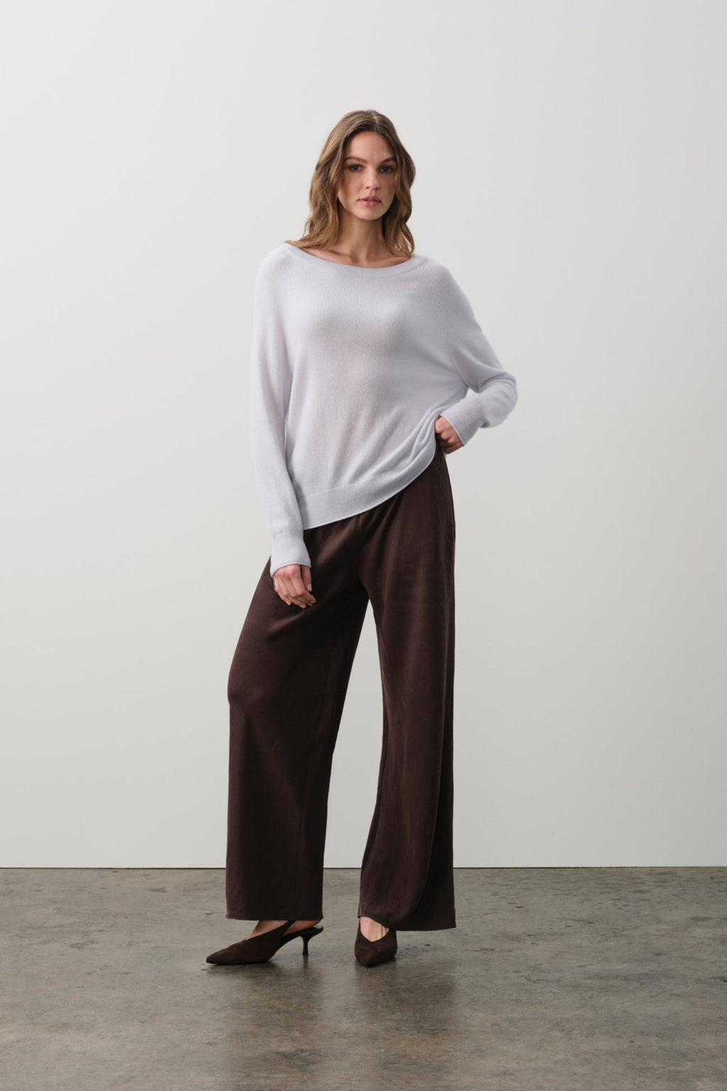 AZALEA CASHMERE OFF THE SHOULDER SWEATER