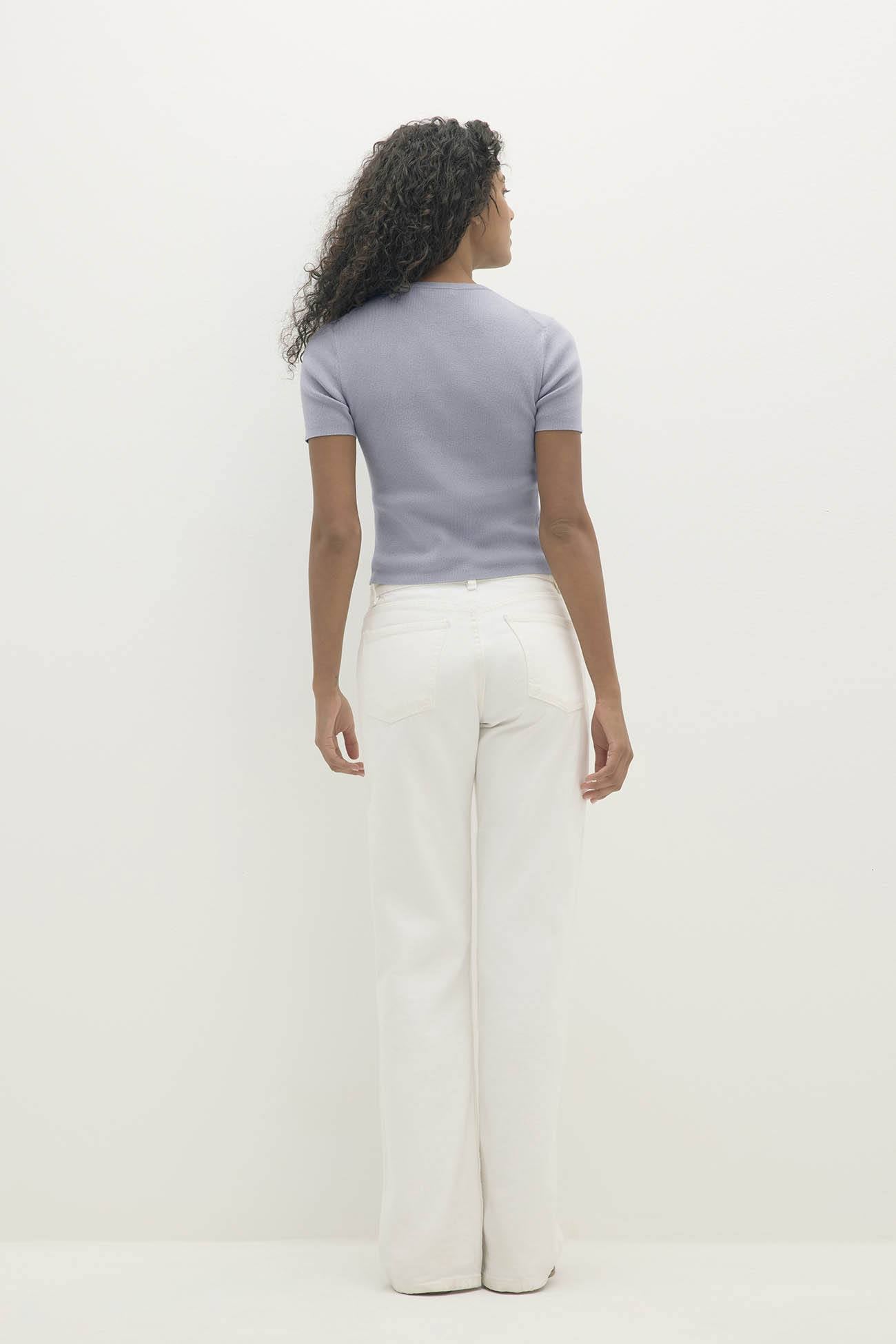 AMEY COTTON CASHMERE CREWNECK TEE