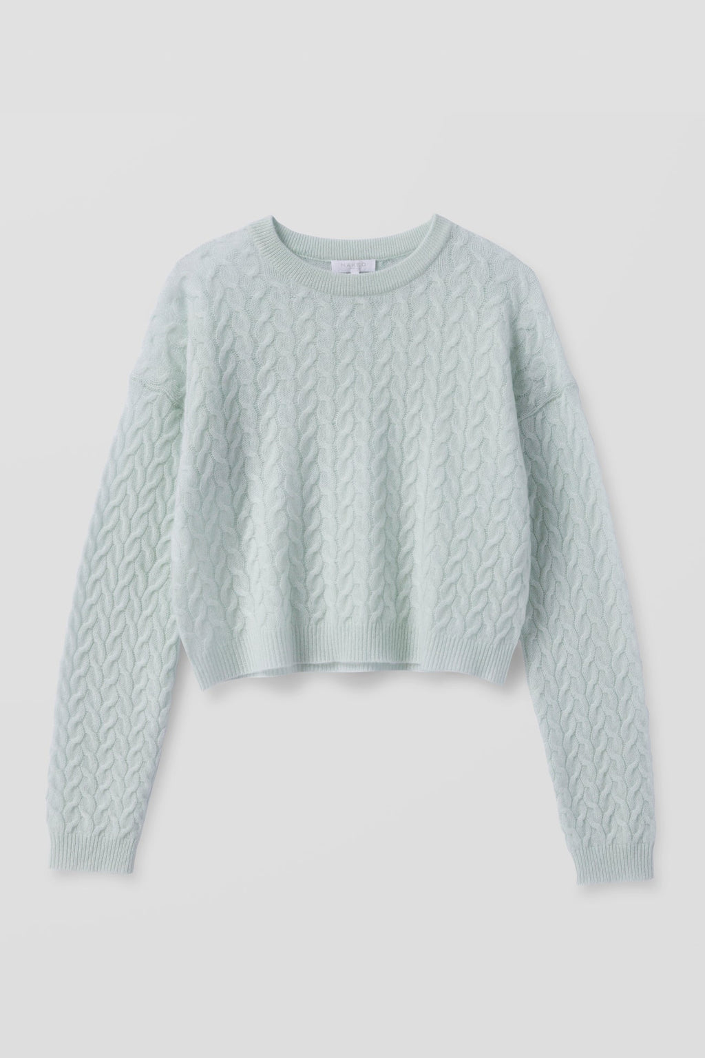 CHRISSY CROPPED CABLE KNIT SWEATER