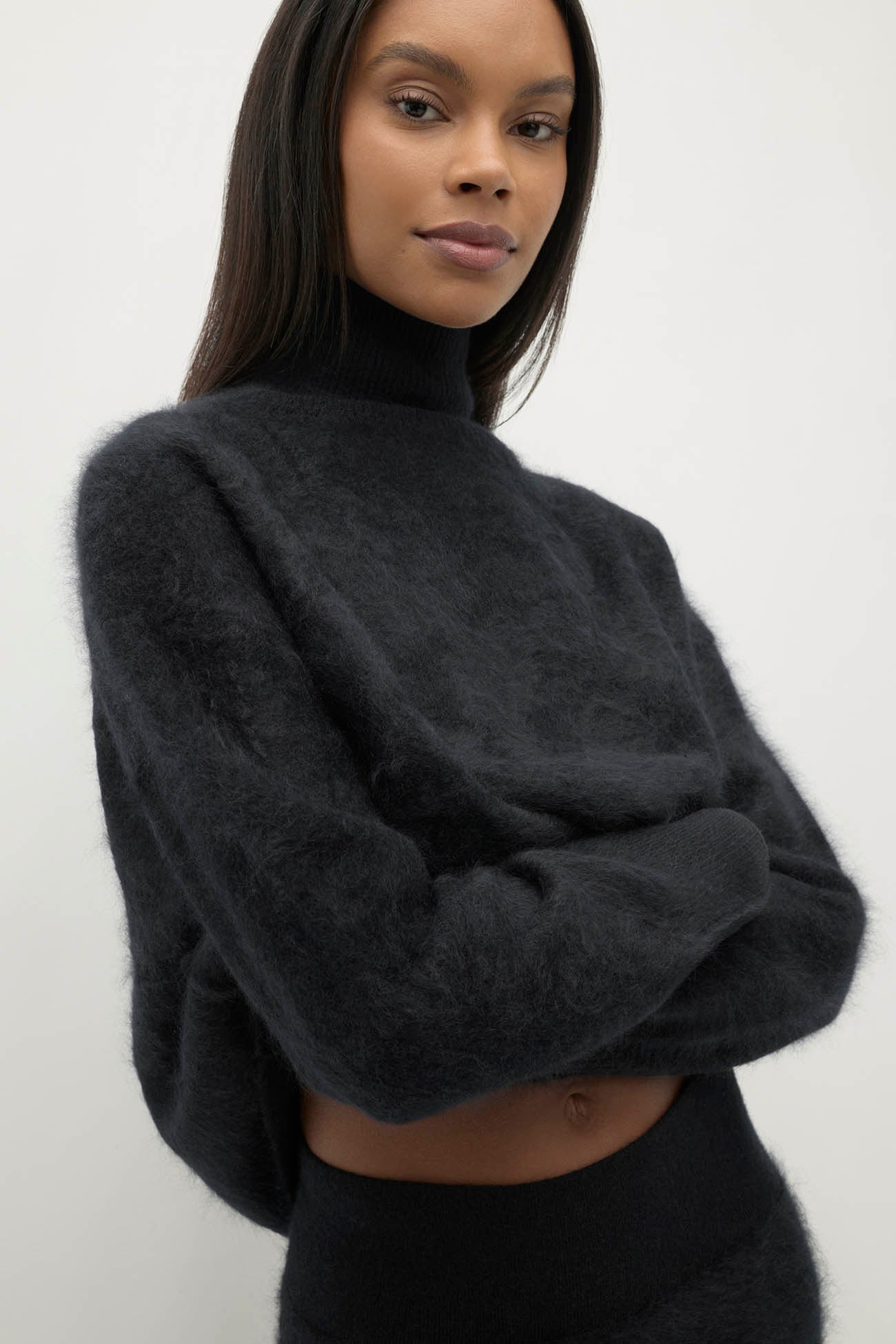 ETHEL BRUSHED CASHMERE TURTLENECK SWEATER