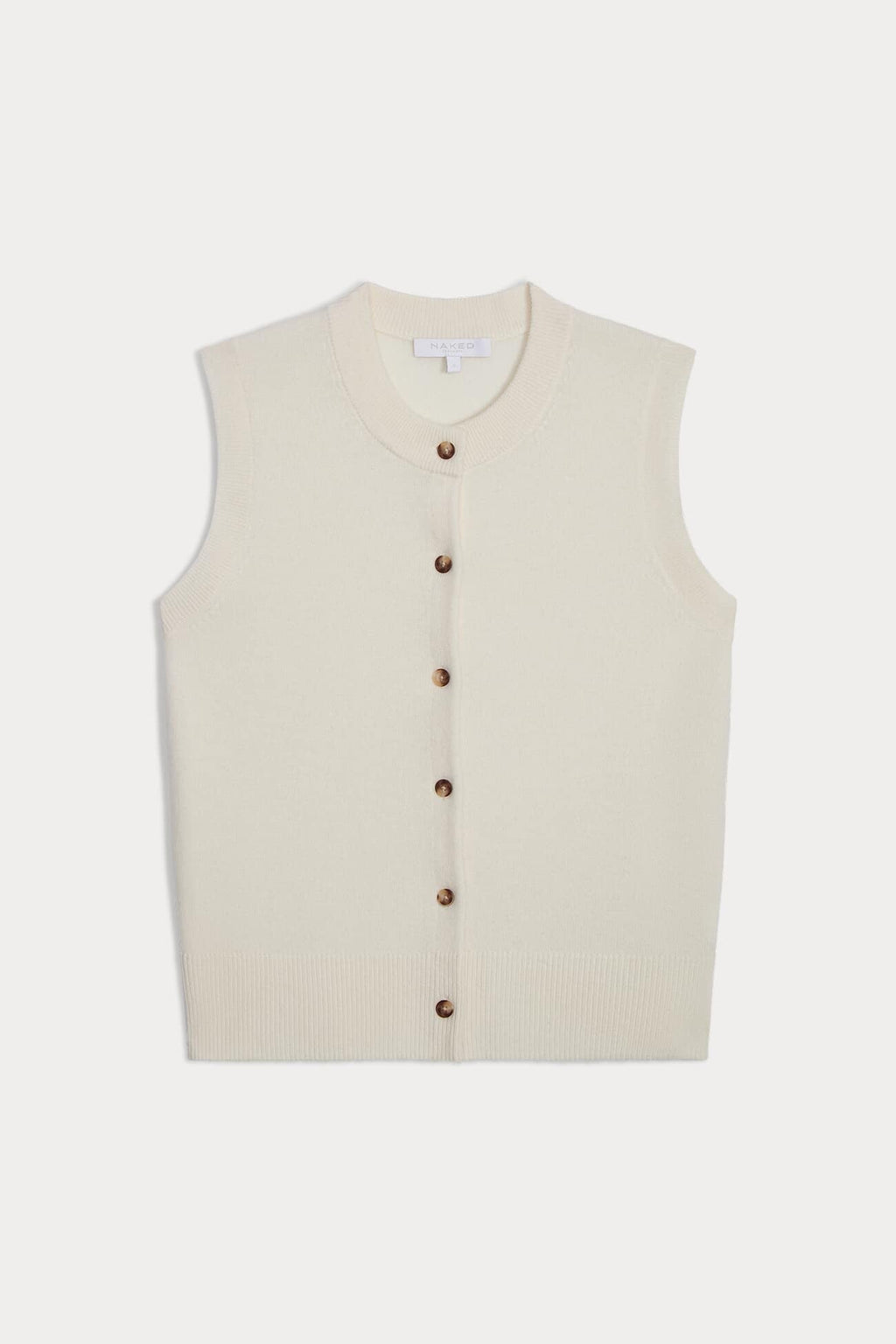 EMMALINE BUTTON-UP CASHMERE SWEATER VEST