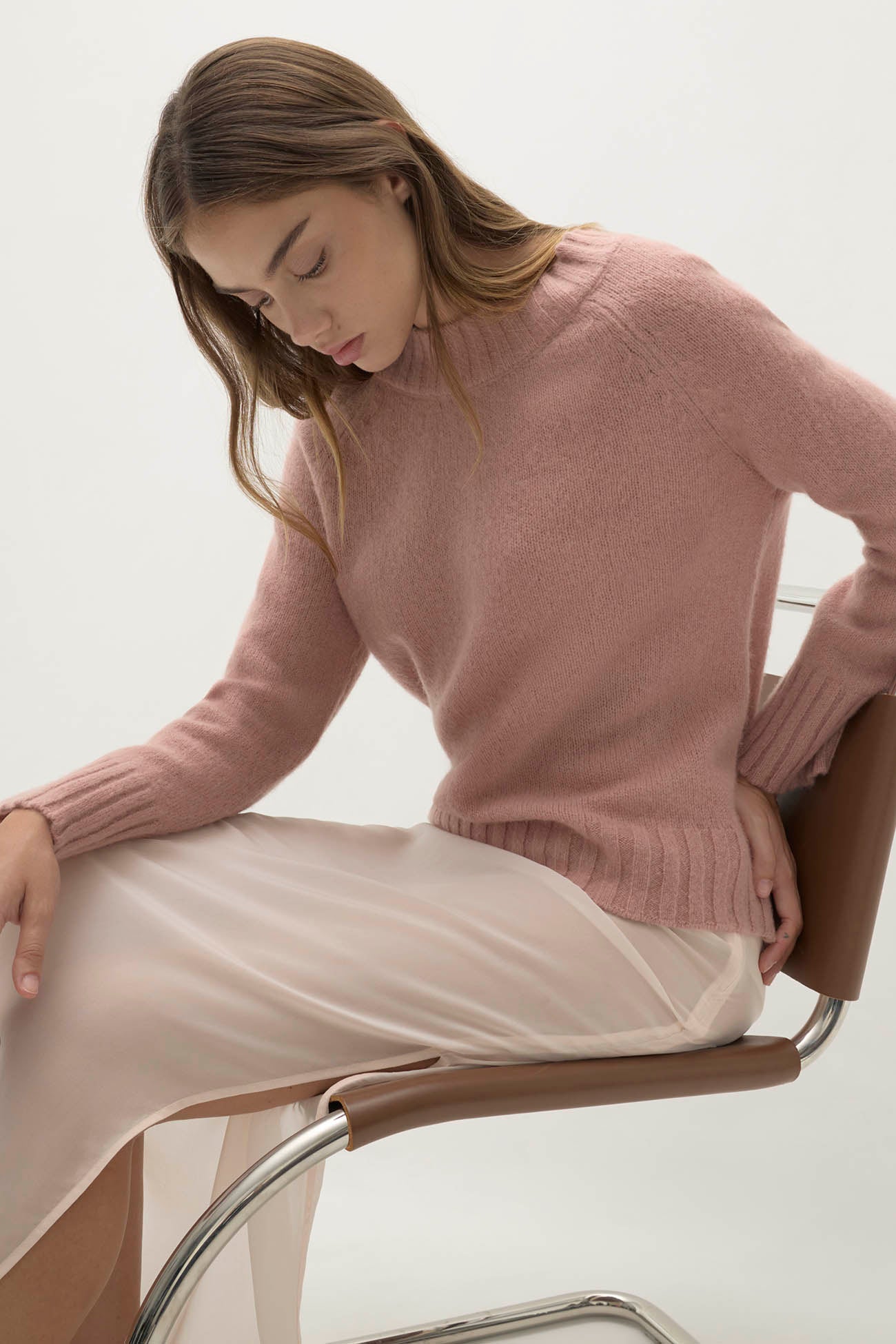 GIORGIA CLOUD SPUN CASHMERE OFF THE SHOULDER SWEATER