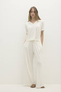 TAWNIE LINEN V-NECK TEE