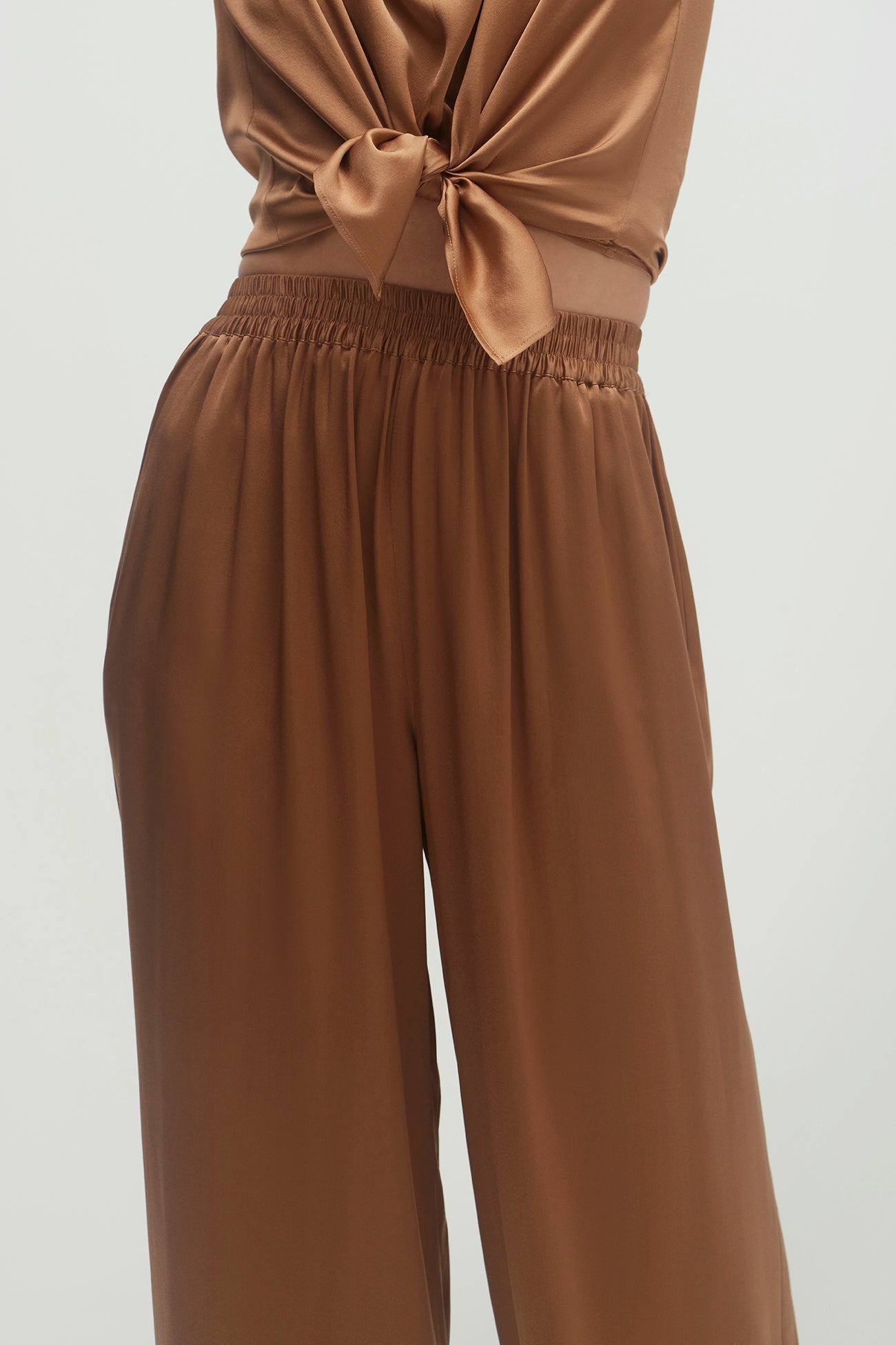 EVAN SILK WIDE LEG PANT | 33" INSEAM